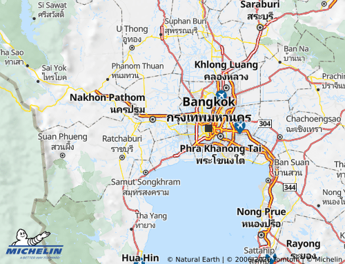 Kaart MICHELIN Amphoe Sam Phran - ViaMichelin