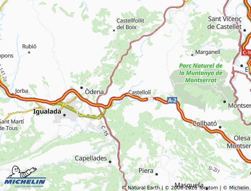 Carte MICHELIN Castellolí - ViaMichelin