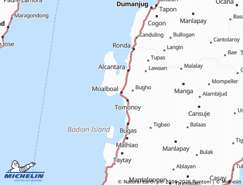 MICHELIN Moalboal map - ViaMichelin