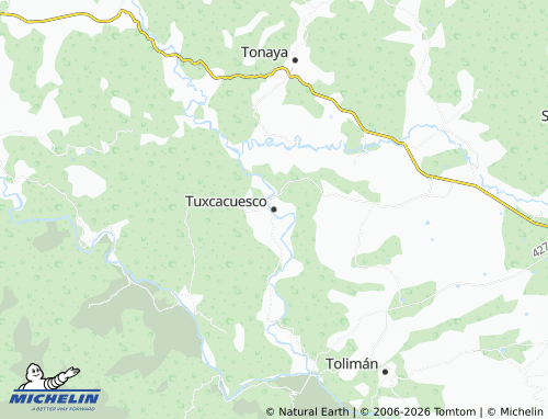 Kaart MICHELIN Tuxcacuesco - ViaMichelin