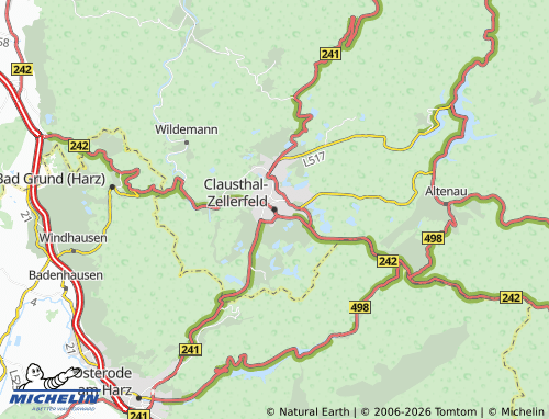 MICHELIN Clausthal-Zellerfeld map - ViaMichelin