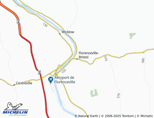 MICHELIN Florenceville-Bristol map - ViaMichelin