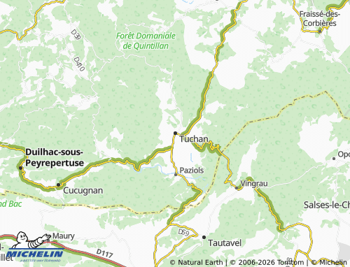 Mapa MICHELIN Tuchan - ViaMichelin
