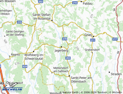 MICHELIN-Landkarte Jagerberg - ViaMichelin