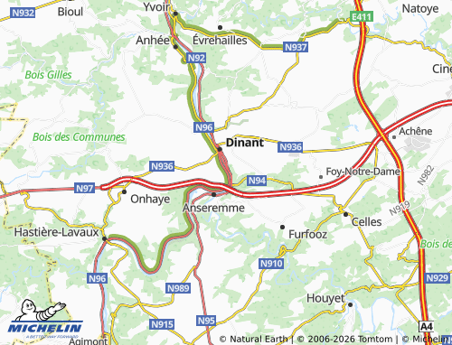 MICHELIN Neffe map - ViaMichelin