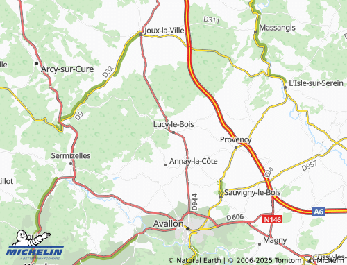MICHELIN Lucy-le-Bois map - ViaMichelin