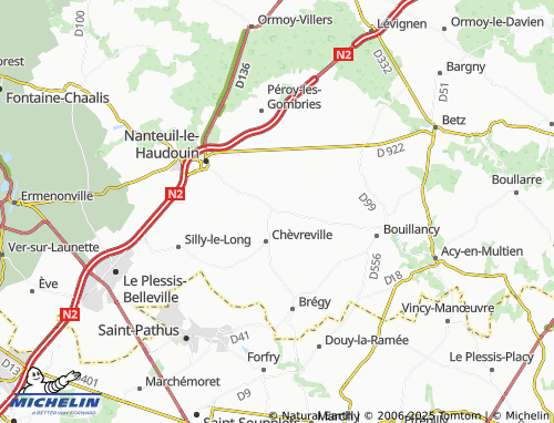Carte MICHELIN Sennevières - ViaMichelin