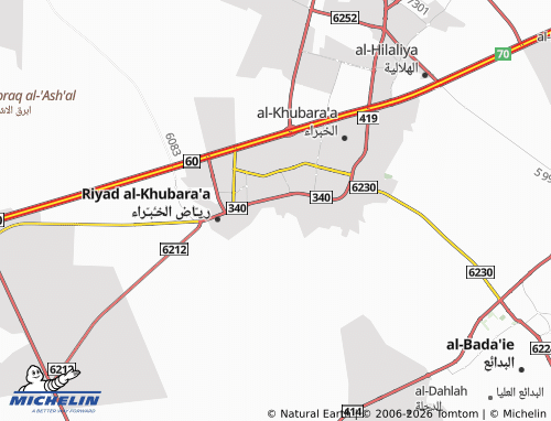 MICHELIN-Landkarte al-Nafeed - ViaMichelin