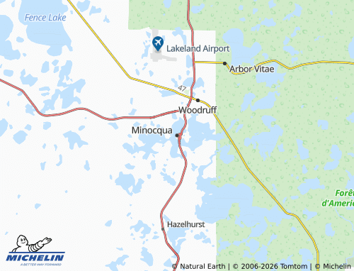 Kaart MICHELIN Minocqua - ViaMichelin