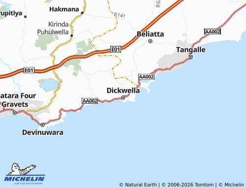 Mappa MICHELIN Dickwella Central - ViaMichelin