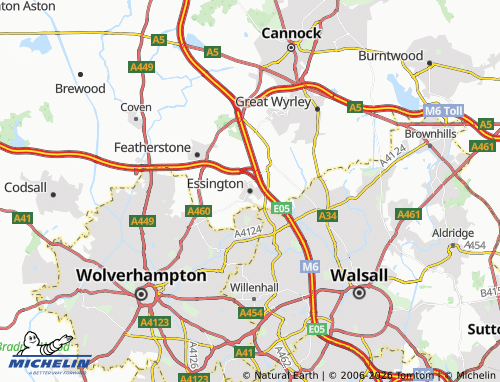 MICHELIN Essington map - ViaMichelin