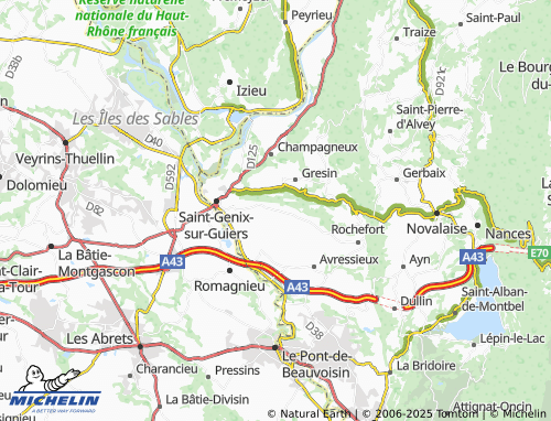MICHELIN Urice map - ViaMichelin