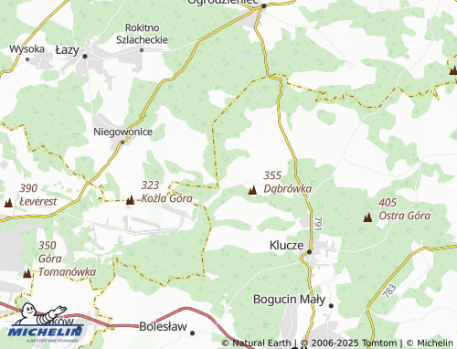 Kaart MICHELIN Młyny - ViaMichelin