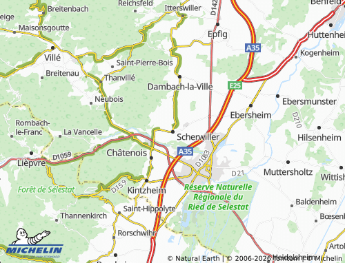 Mapa MICHELIN Scherwiller - ViaMichelin