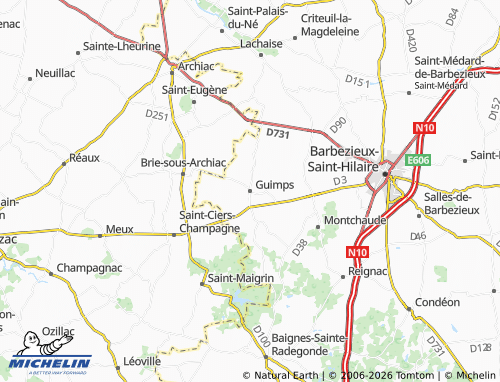 Mapa MICHELIN Guimps - ViaMichelin