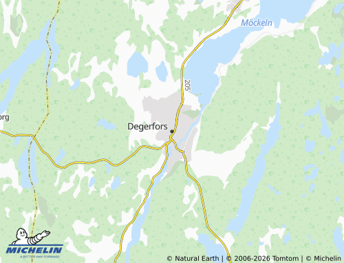 MICHELIN Degerfors map - ViaMichelin