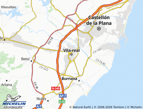 Kaart MICHELIN Vila-real - ViaMichelin