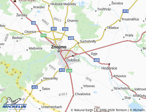 Kaart MICHELIN Dobšice - ViaMichelin
