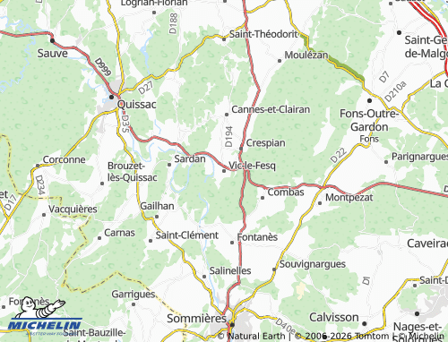 Mapa MICHELIN Vic-le-Fesq - ViaMichelin