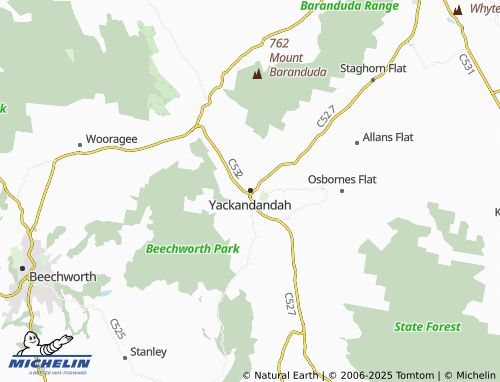 MICHELIN-Landkarte Yackandandah - ViaMichelin