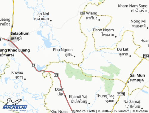 MICHELIN Phu Ngoen map - ViaMichelin