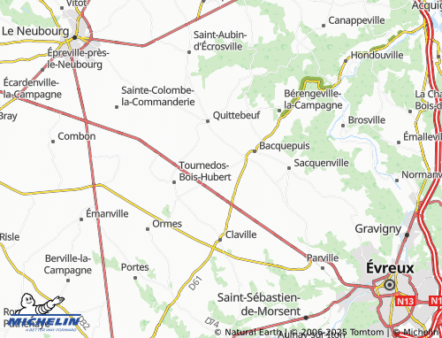MICHELIN Bernienville map - ViaMichelin