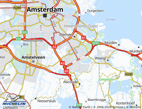 MICHELIN Amsterdam Zuidoost map - ViaMichelin