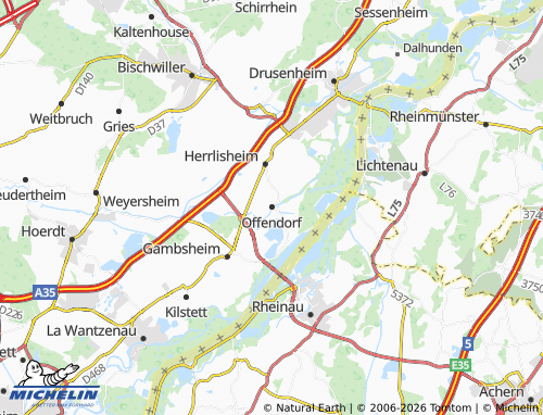 MICHELIN Offendorf map - ViaMichelin