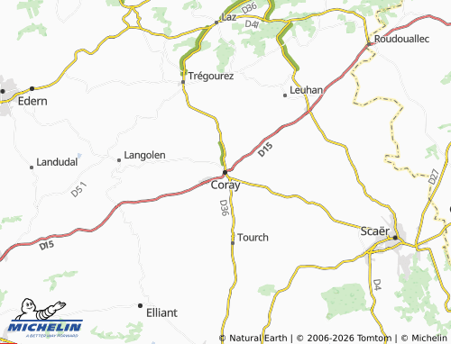 Mappa MICHELIN Coray - ViaMichelin