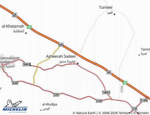 MICHELIN Al Nafl map - ViaMichelin