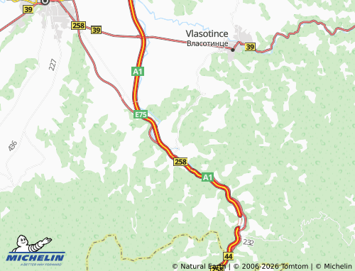 Mapa MICHELIN Grdelica Selo - ViaMichelin