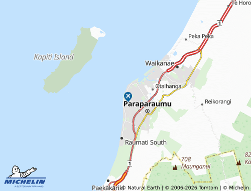 MICHELIN Paraparaumu Beach map - ViaMichelin
