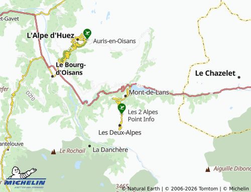 MICHELIN-Landkarte Mont-de-Lans - ViaMichelin