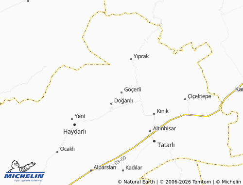 MICHELIN Göçerli map - ViaMichelin