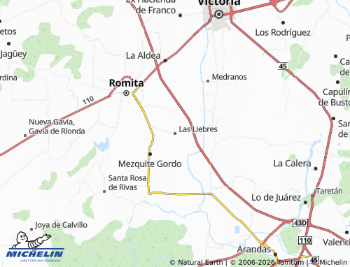 MICHELIN Las Liebres map - ViaMichelin