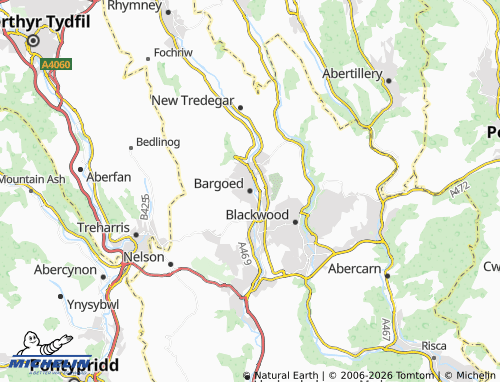 MICHELIN Bargoed map - ViaMichelin