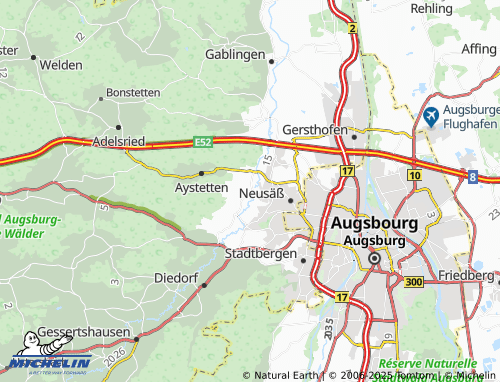 MICHELIN-Landkarte Ottmarshausen - ViaMichelin