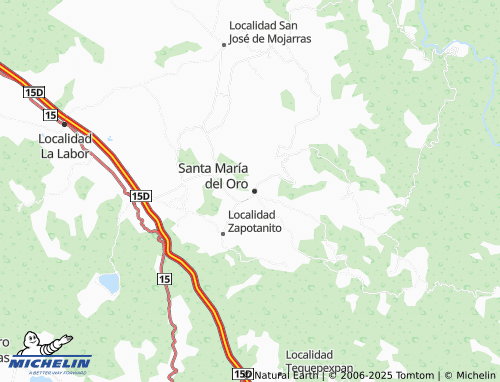 MICHELIN Localidad Santa María del Oro map - ViaMichelin