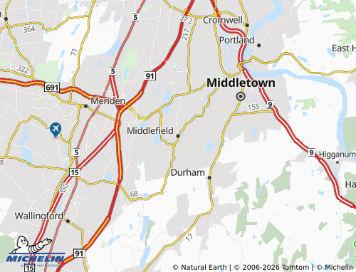 Kaart MICHELIN Middlefield - ViaMichelin