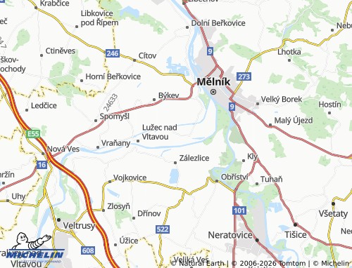 Mapa MICHELIN Zelčín - ViaMichelin