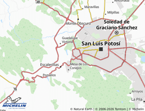 Mapa MICHELIN Nueva Rinconada de los Andes - ViaMichelin