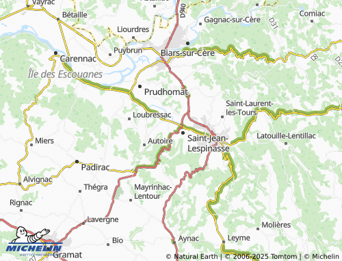 MICHELIN Saint-Médard-de-Presque map - ViaMichelin