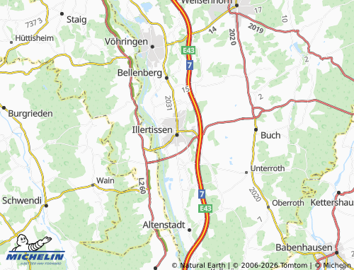 Mappa MICHELIN Illertissen - ViaMichelin