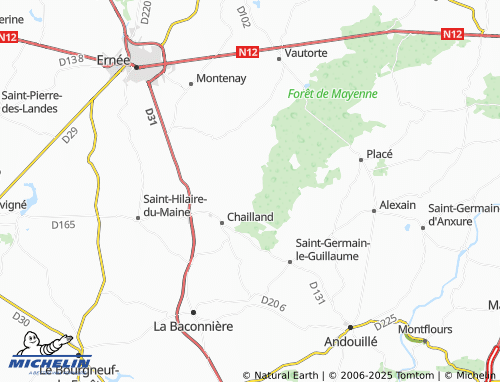 Carte MICHELIN La Touche - ViaMichelin