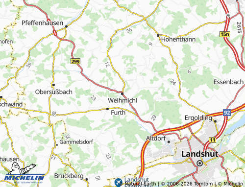 Mappa MICHELIN Weihmichl - ViaMichelin