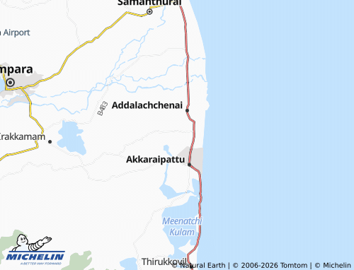 Mappa MICHELIN Addalachchenai 05 - ViaMichelin