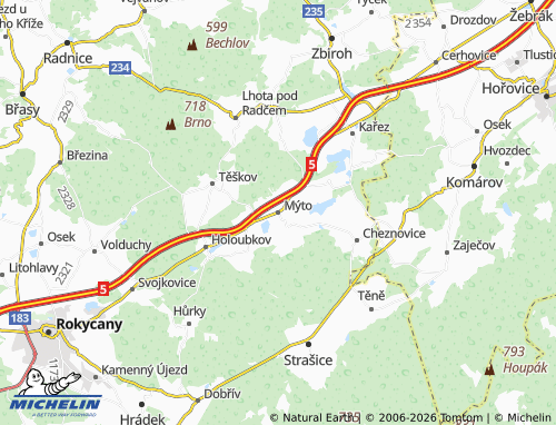 Mappa MICHELIN Mýto - ViaMichelin