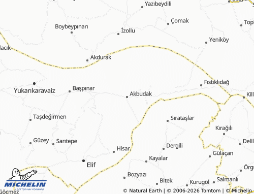 Mappa MICHELIN Akbudak - ViaMichelin