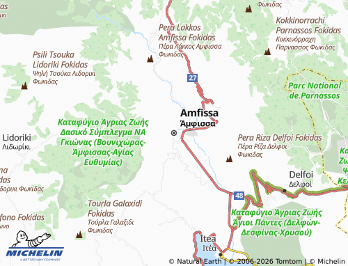 MICHELIN Amfissa map - ViaMichelin