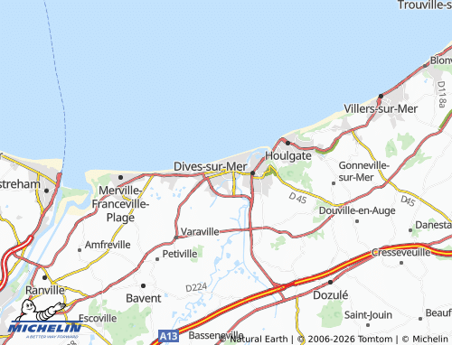 MICHELIN Cabourg map - ViaMichelin
